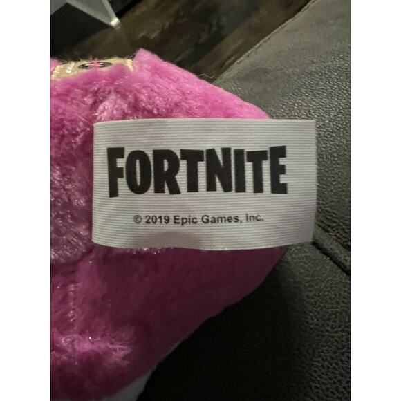 Fortnite Cuddle Team Leader Plush Pink Bear Head Epic Games Russ NEW A24F - Picture 3 of 5